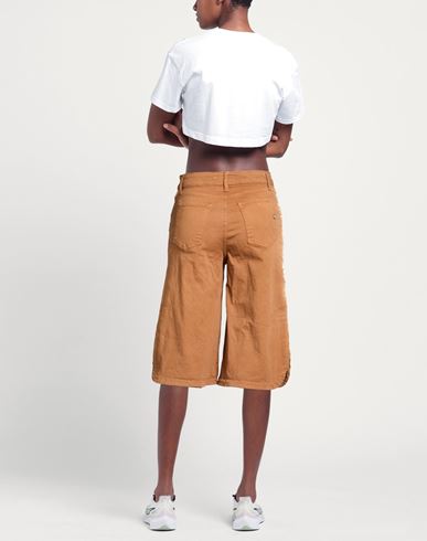 Woman Shorts & Bermuda Shorts Camel Size 28 Cotton, Elastane
