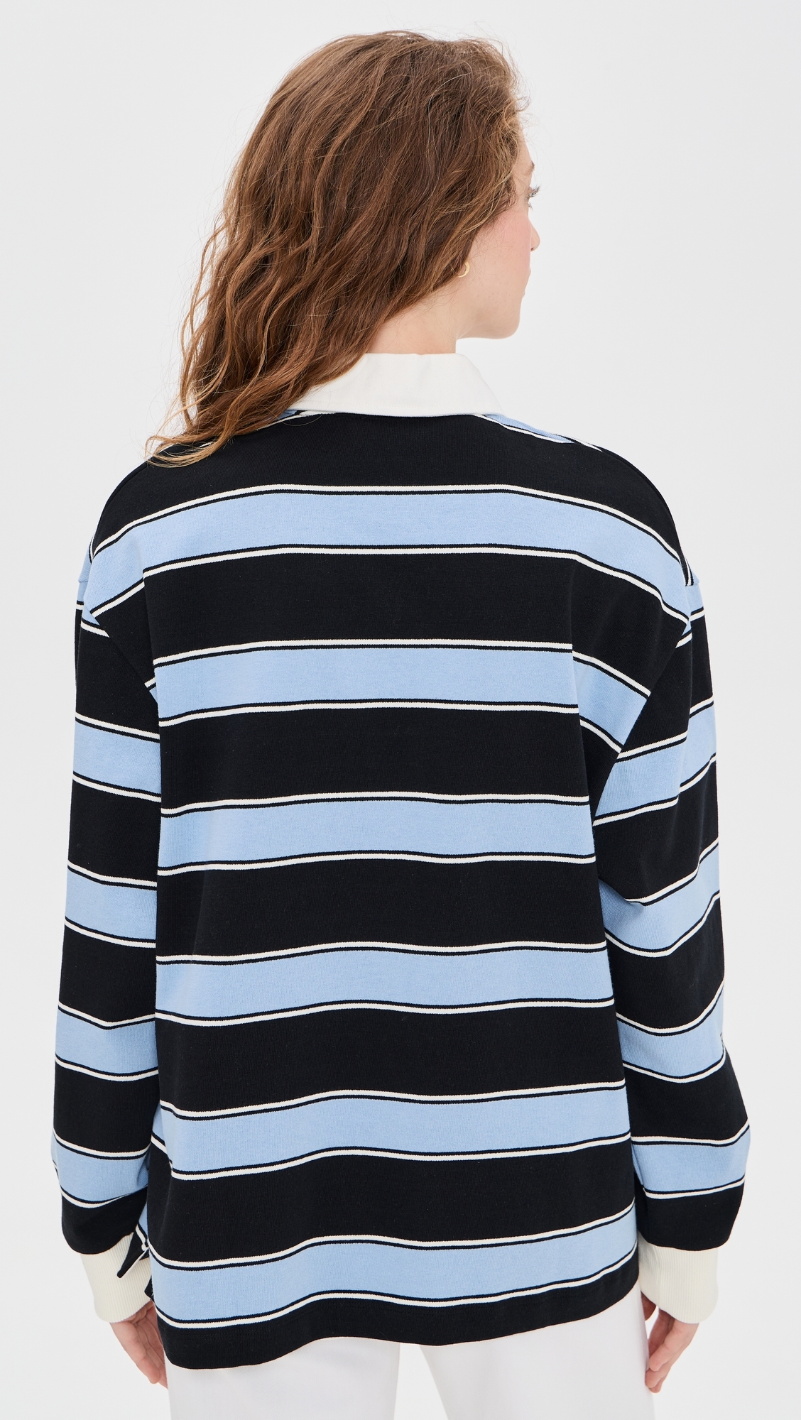 Striped Rugby Shirt Sky Blue