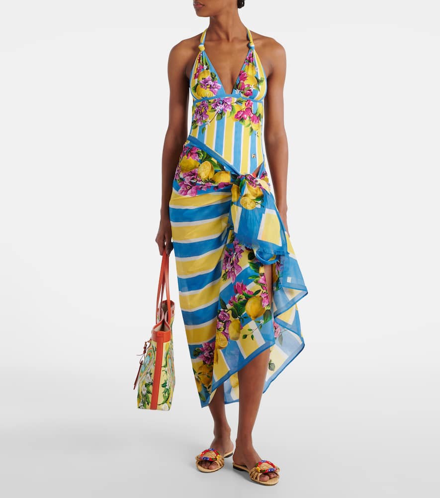 Floral cotton cover-up