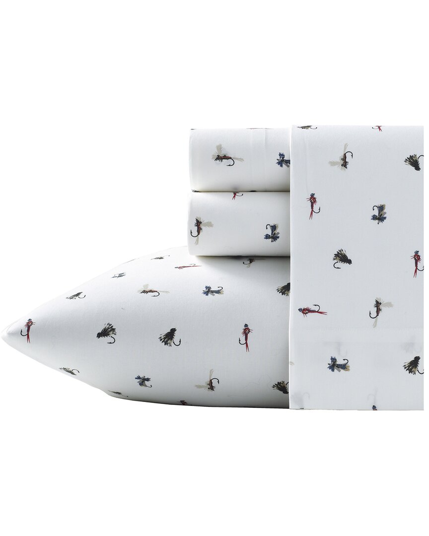 Fishing Flies 3Pc Multi White Sheet Set