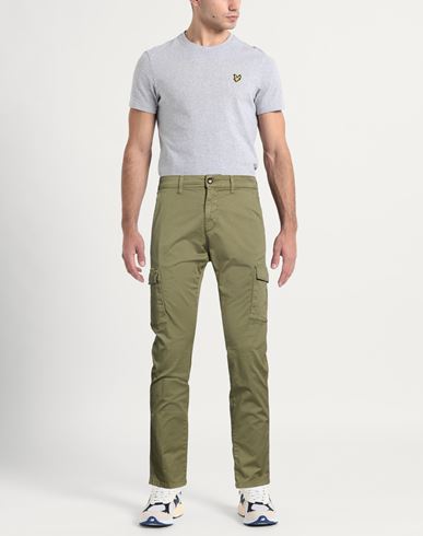 Man Pants Military green Size 30 Cotton, Elastane