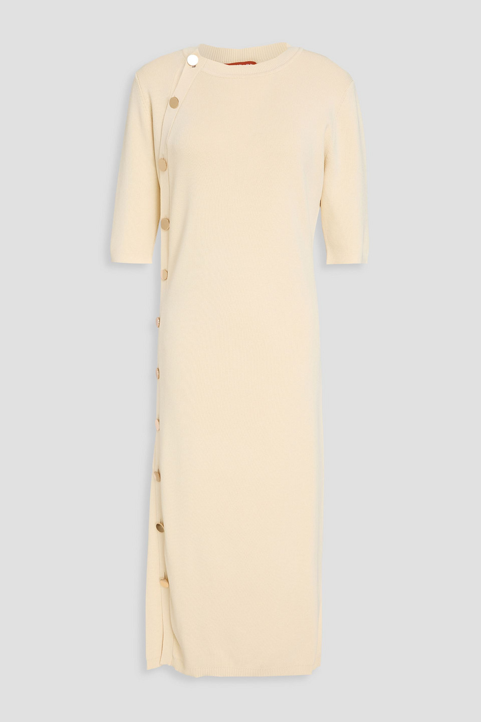 Knitted midi dress - White - L