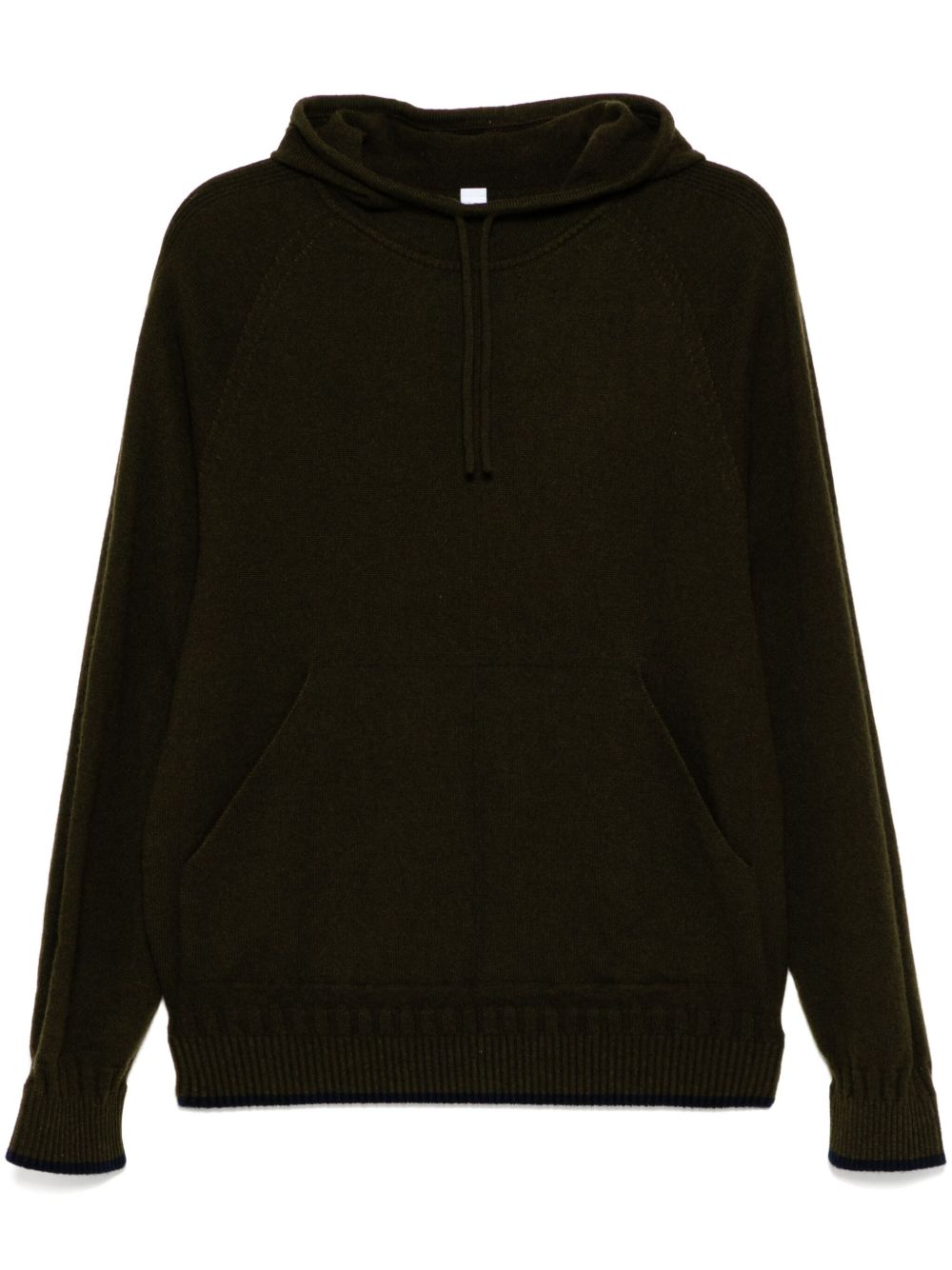 Knitted hoodie - Green