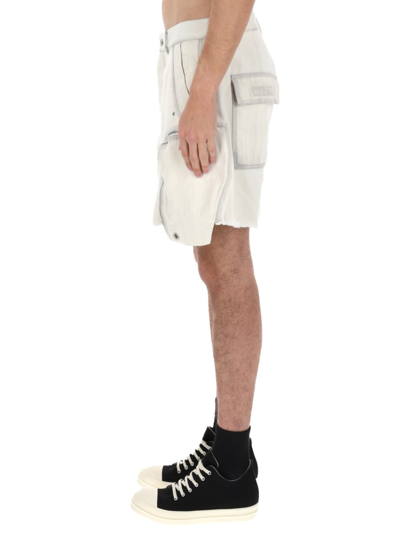 White Solid Shorts