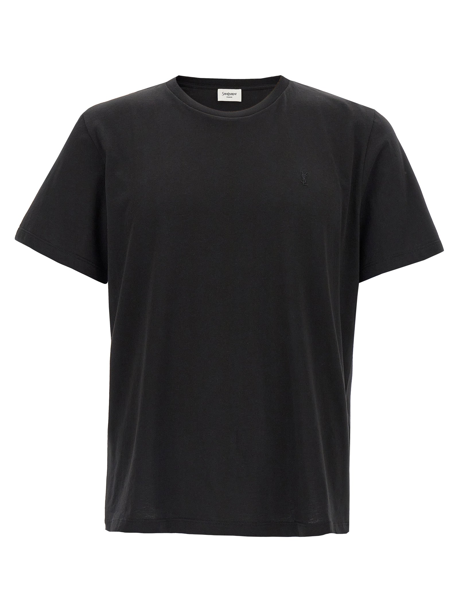 Cassandre-Embroidered Cotton T-Shirt — Black