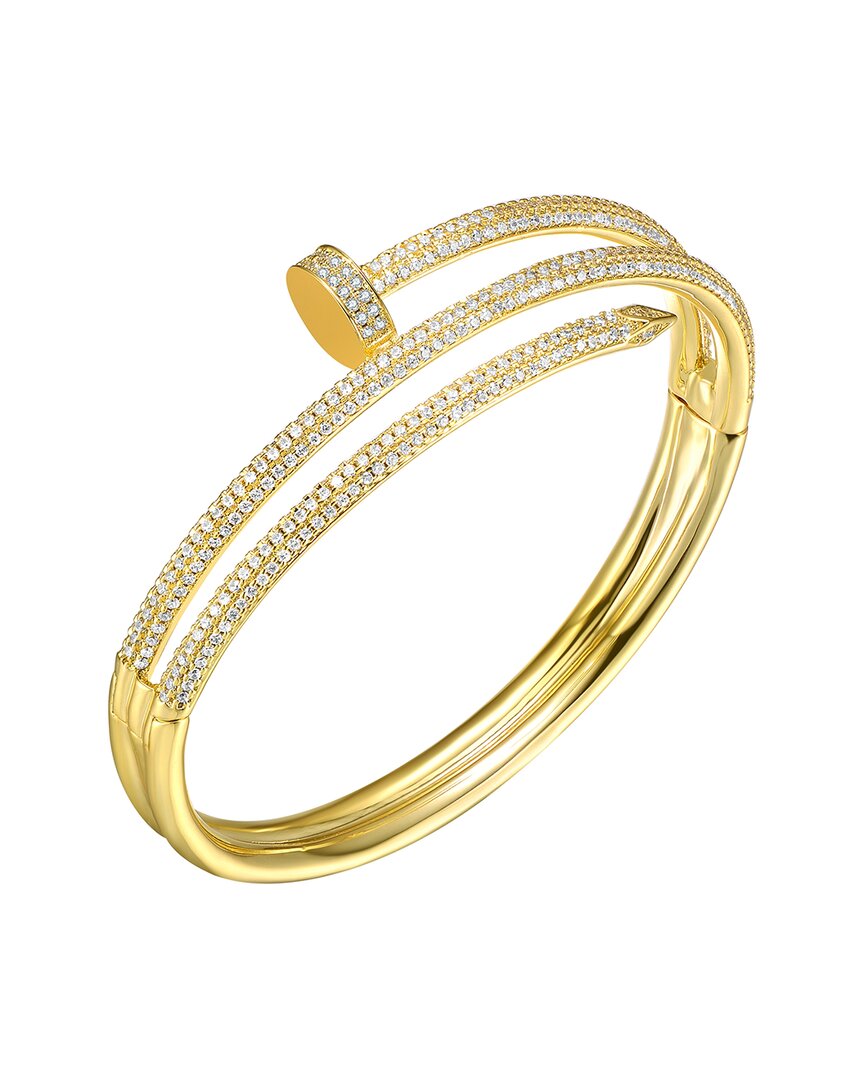 14K Plated Cz Bangle Bracelet