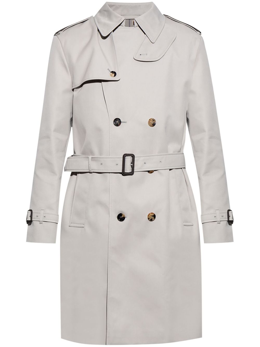 Double-breasted belted trench coat - Grey