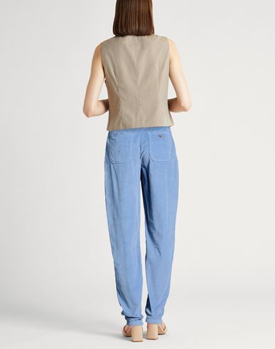 Woman Pants Pastel blue Size 26 Cotton, Elastane