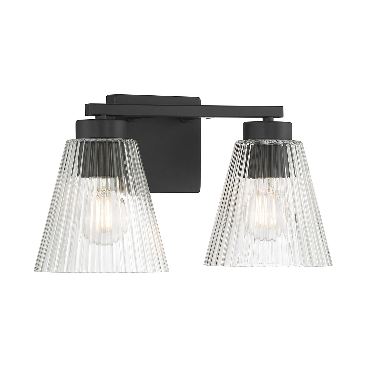 Matte Black Bathroom Vanity Light from the Riville Collection