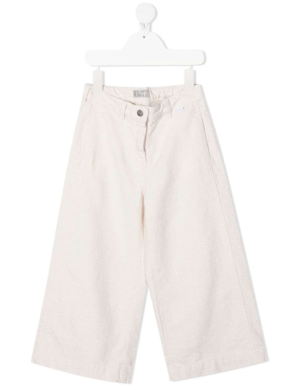 Mid-rise straight-leg trousers - Neutrals