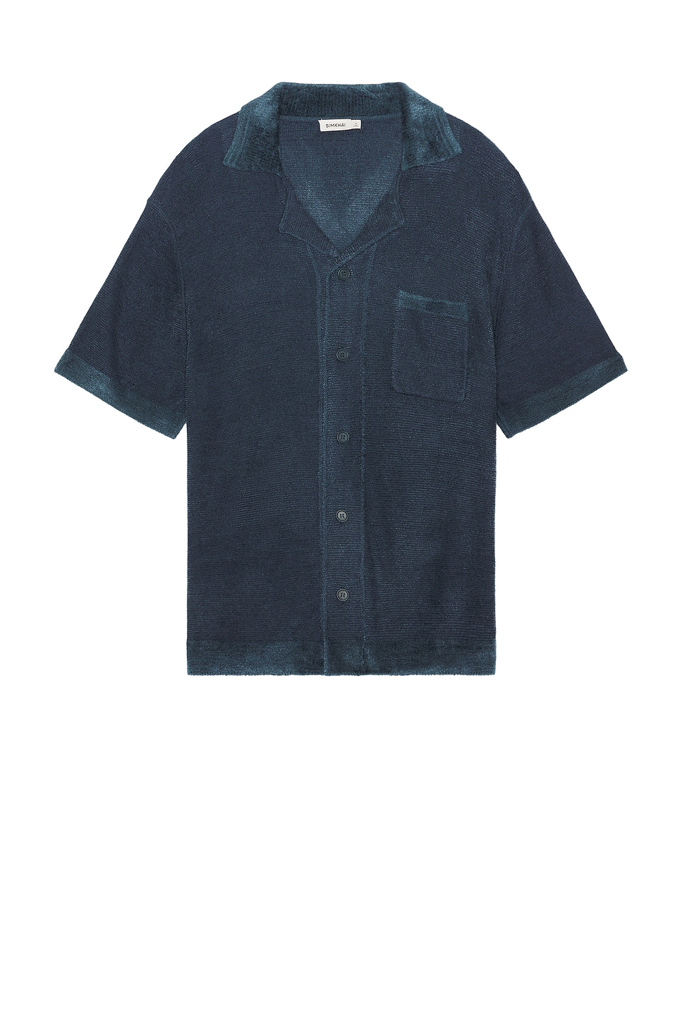 SIMKHAI Camp Shirt in Teal.  XL/1X. Also in