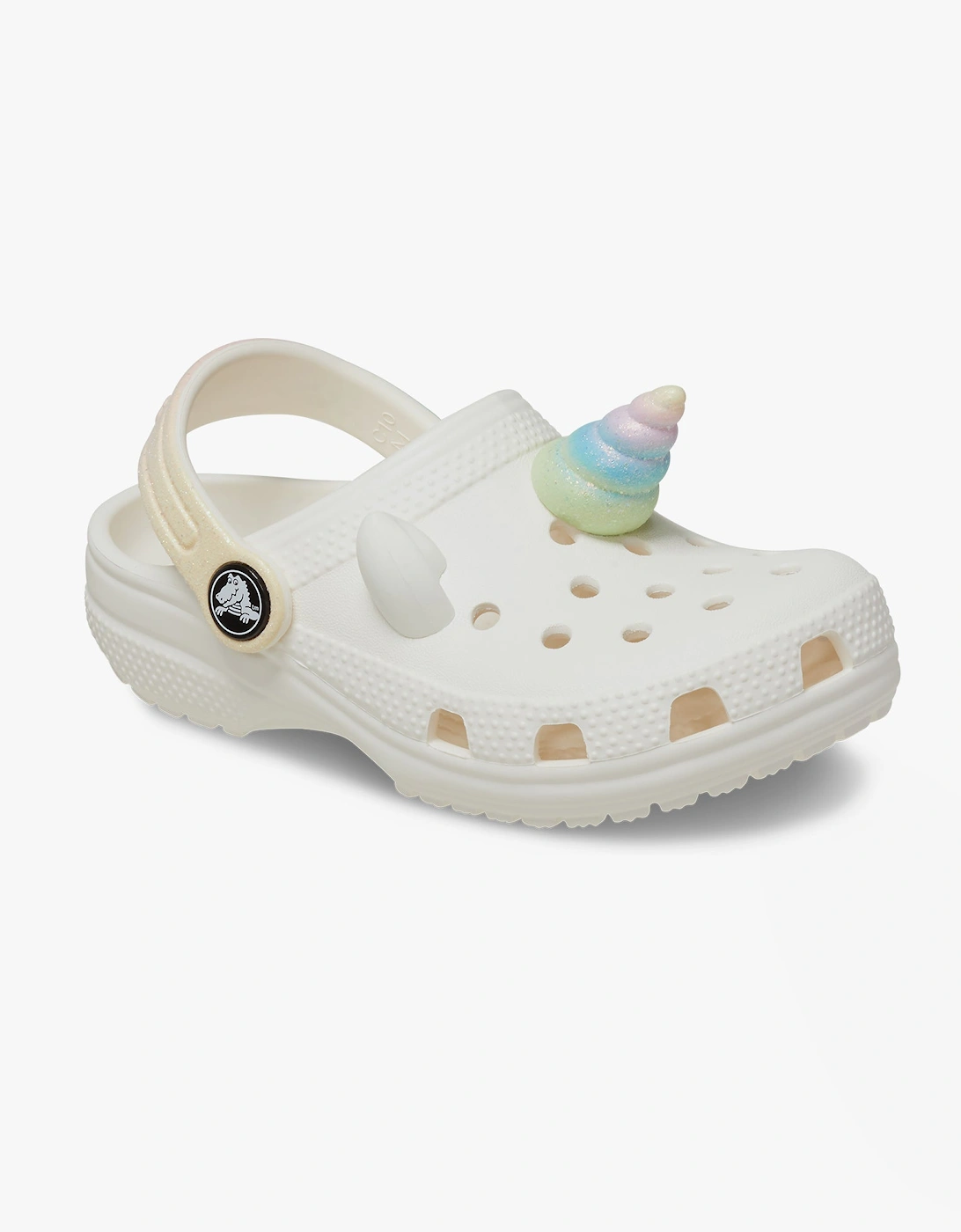 Crocs 209701- CLASSIC IAM RAINBOW UNICORN Unisex Kids Clogs Chalk - White - : small kid