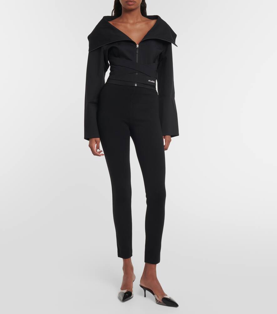 Alaïa Cropped jersey jacket