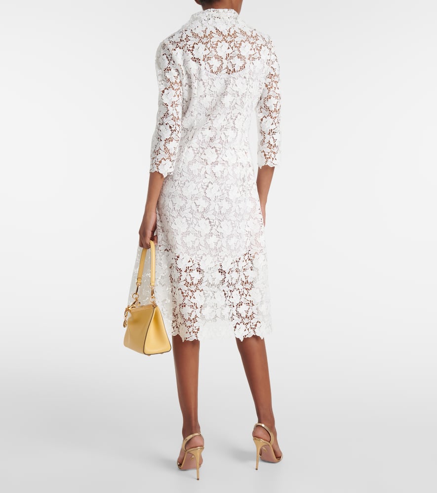 Embellished lace midi dress