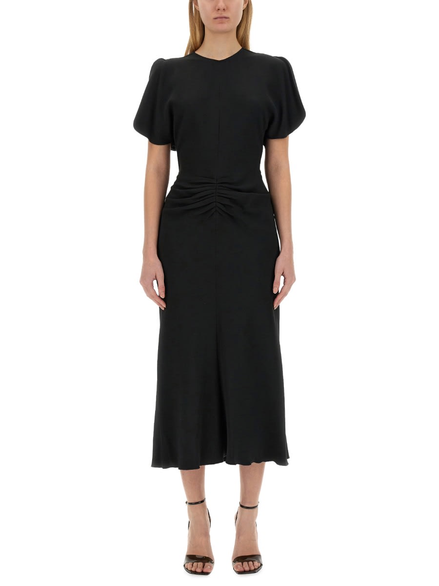 Gathered Waist Midi Dress