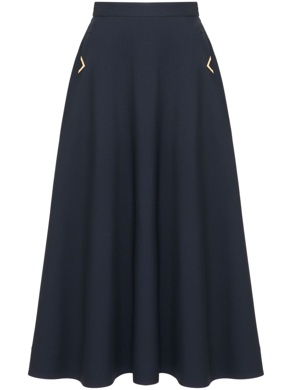 Crepe midi skirt - Blue