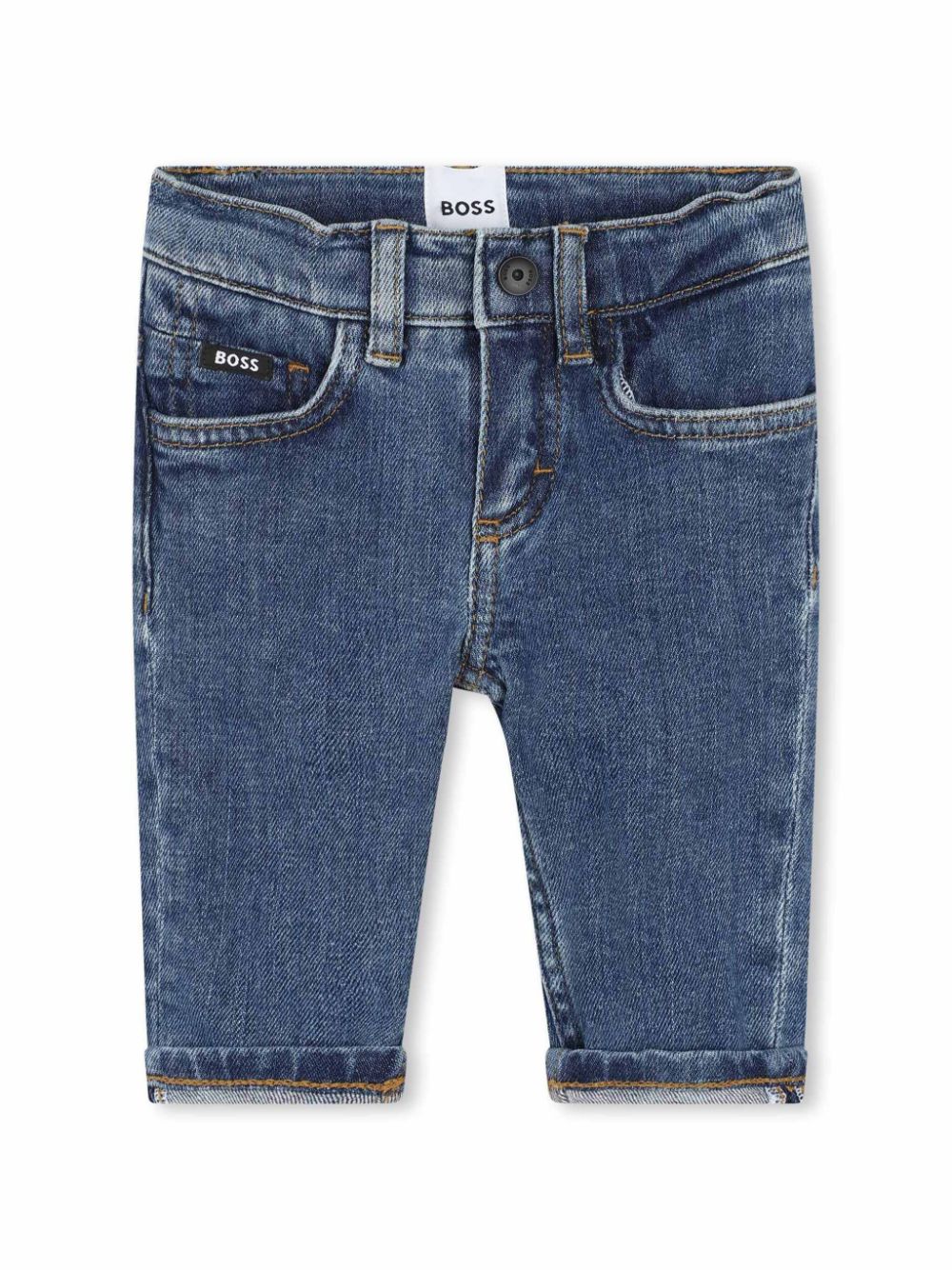 Logo-patch denim jeans - Blue