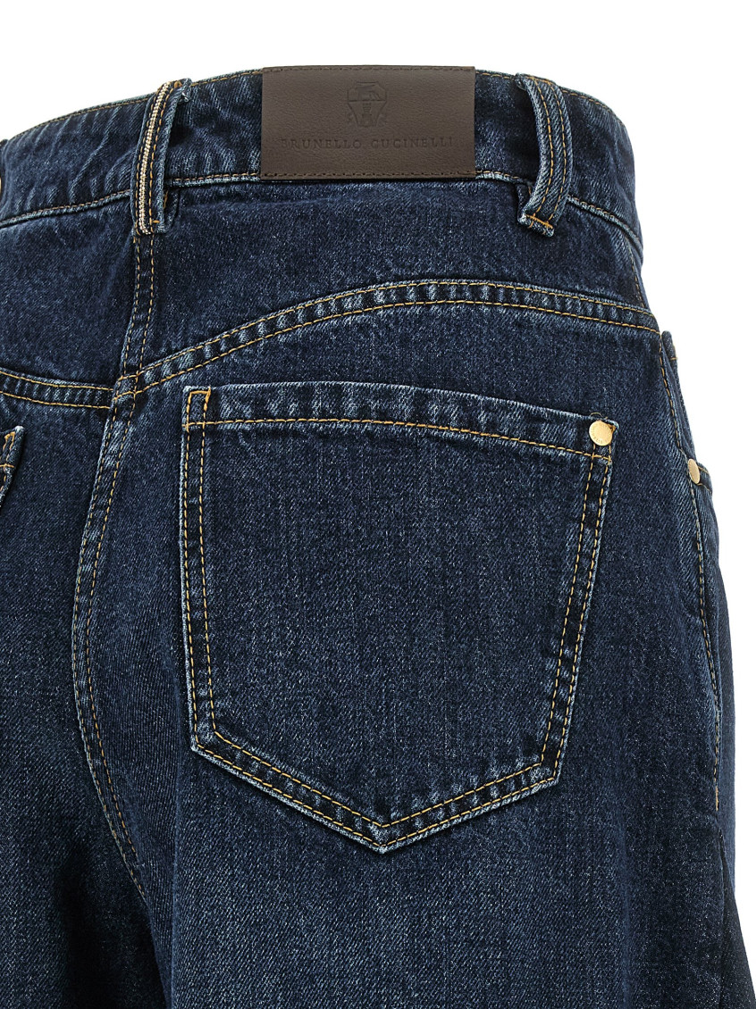 Wide Barrel Full Lenght Jeans Blue