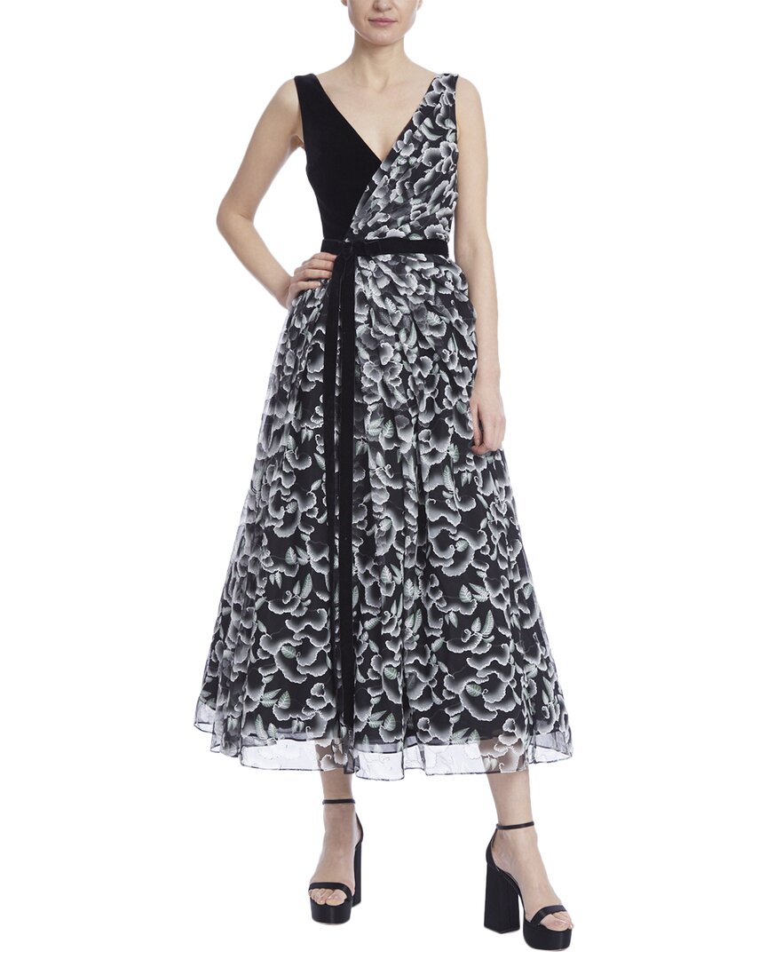 Bow Pleated Waist Lace Dress