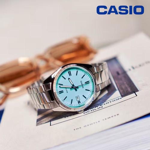 Casio 백화점AS 카시오 티파니 블루 MTP-1302PD-2A2VDF 클래식 데일리 메탈시계 남여공용 손목시계 지코스모 공식수입