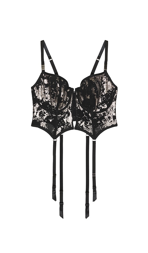 Diesel X Savage C Fishnet Bustier in Black,Metallic Silver. - 2X also in 1X, 3X, 4X