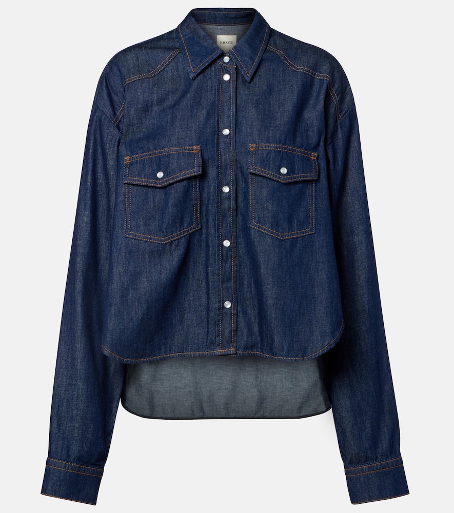 Grenon asymmetric denim shirt