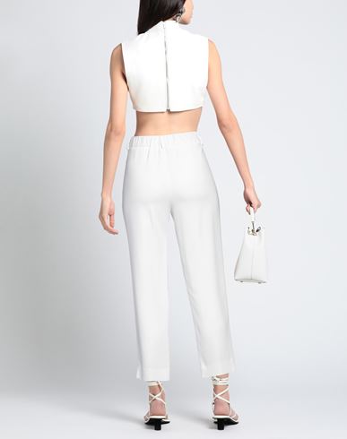 Collection Woman Pants White Size 4 Viscose, Elastane