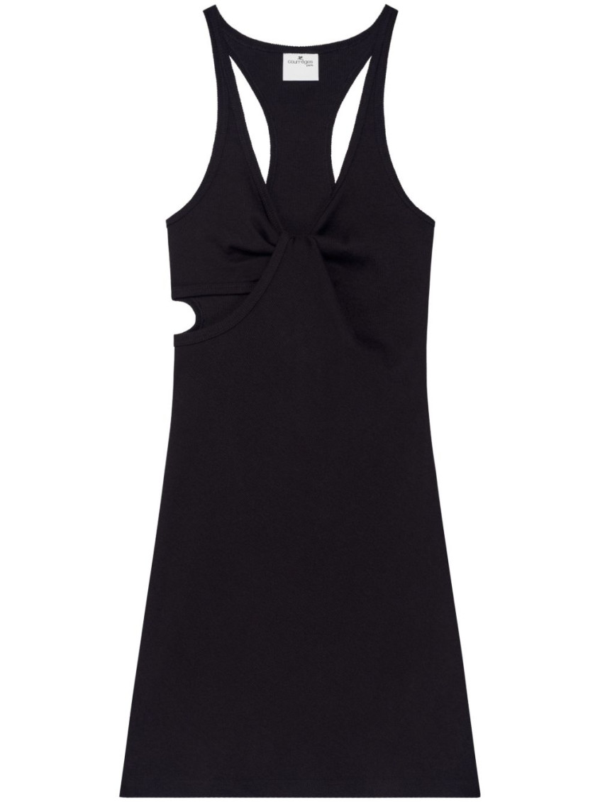 Dress Woman In Black Cotton