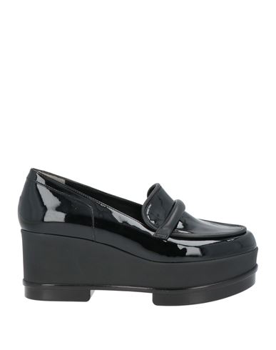 Woman Loafers Black Size 4.5 Leather
