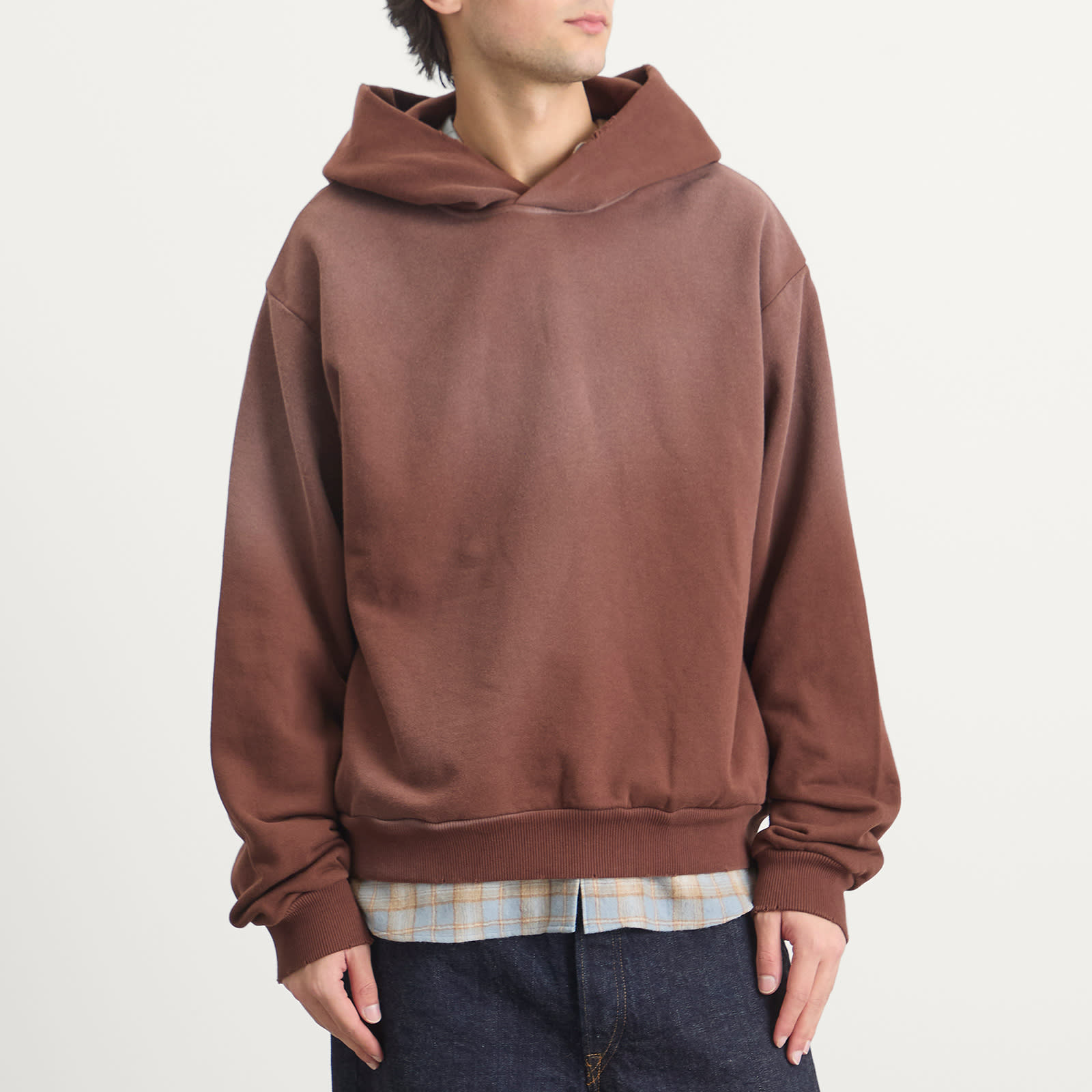 Men's 1996 Washed Hoodie in Chocolate Brown