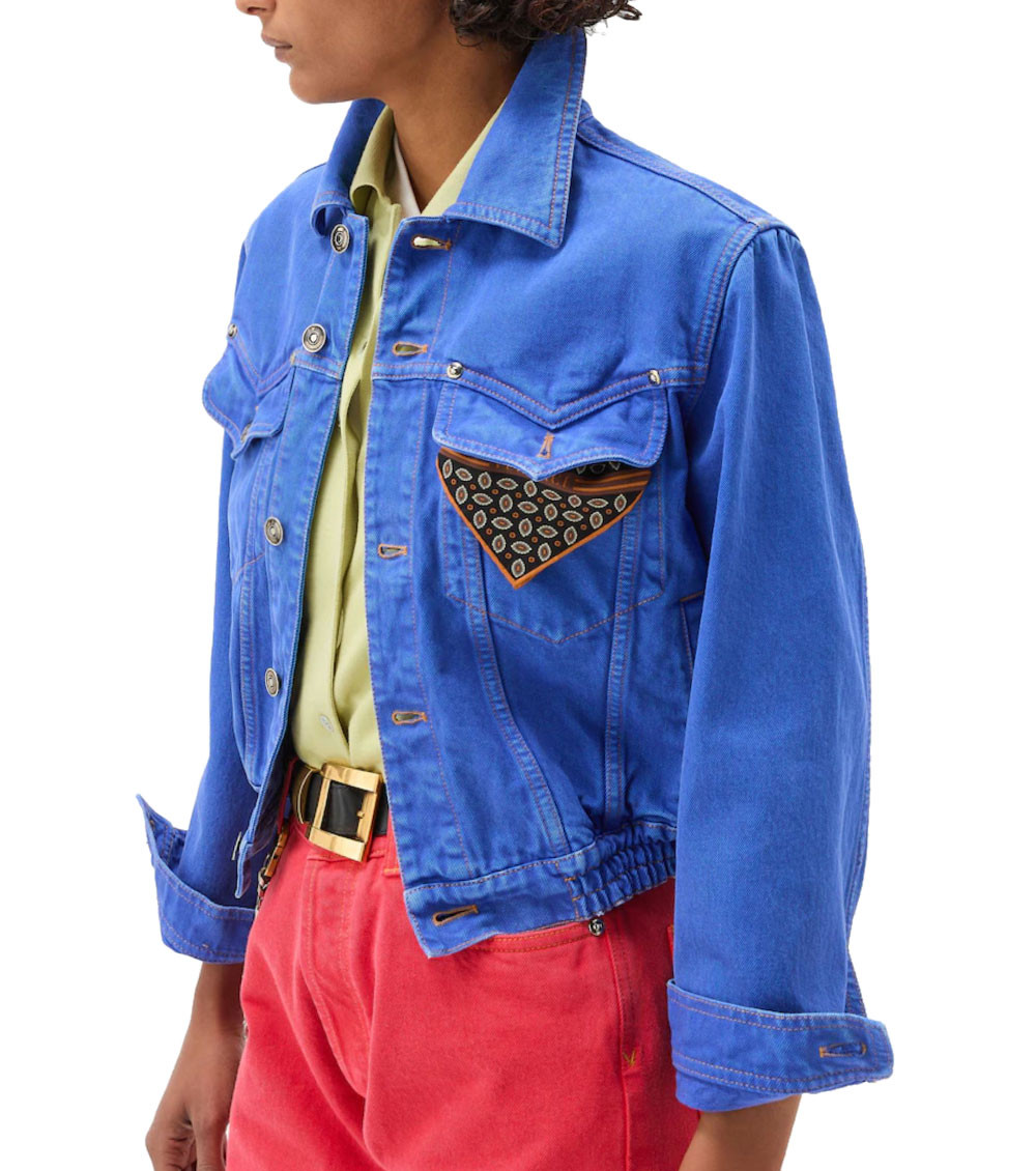 Versace - cropped jacket buttoned cuffs chest pocket
