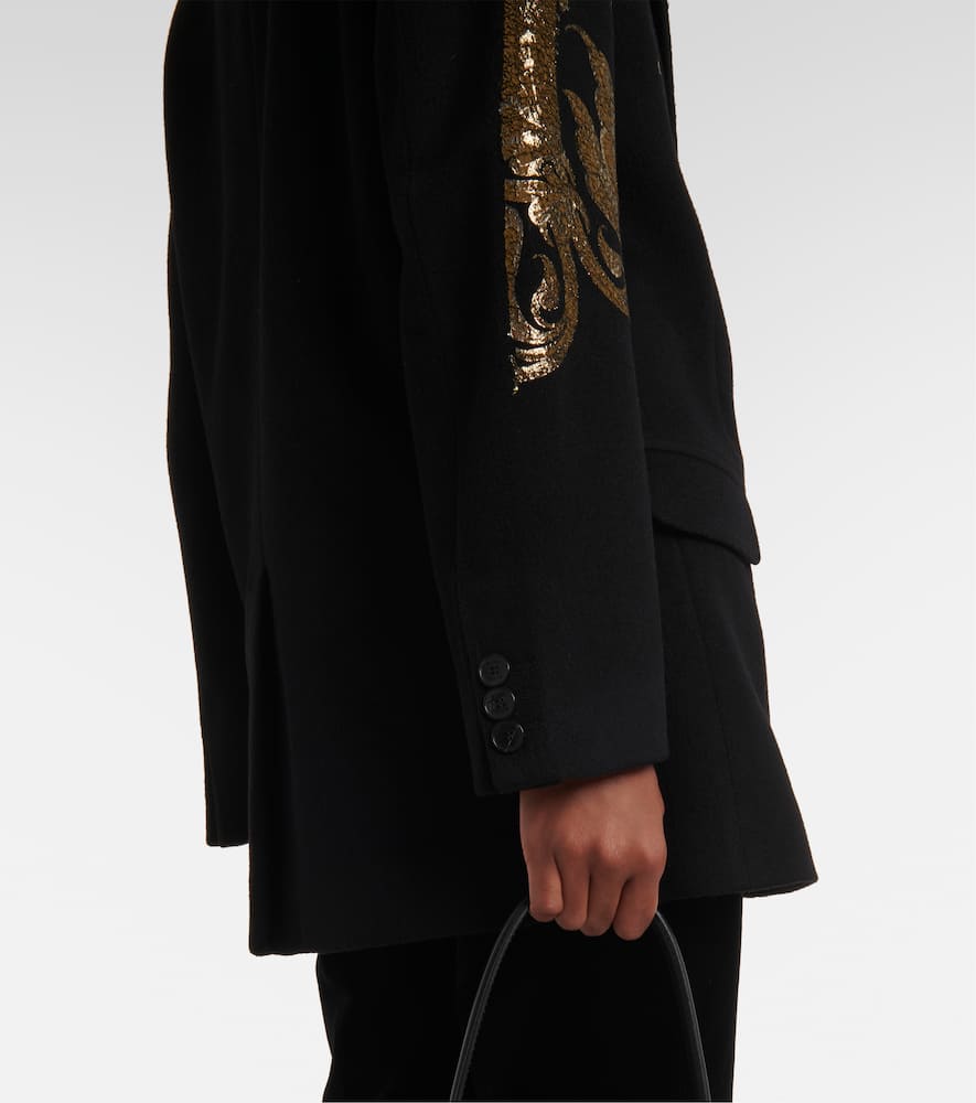 Paisley wool and cashmere blazer