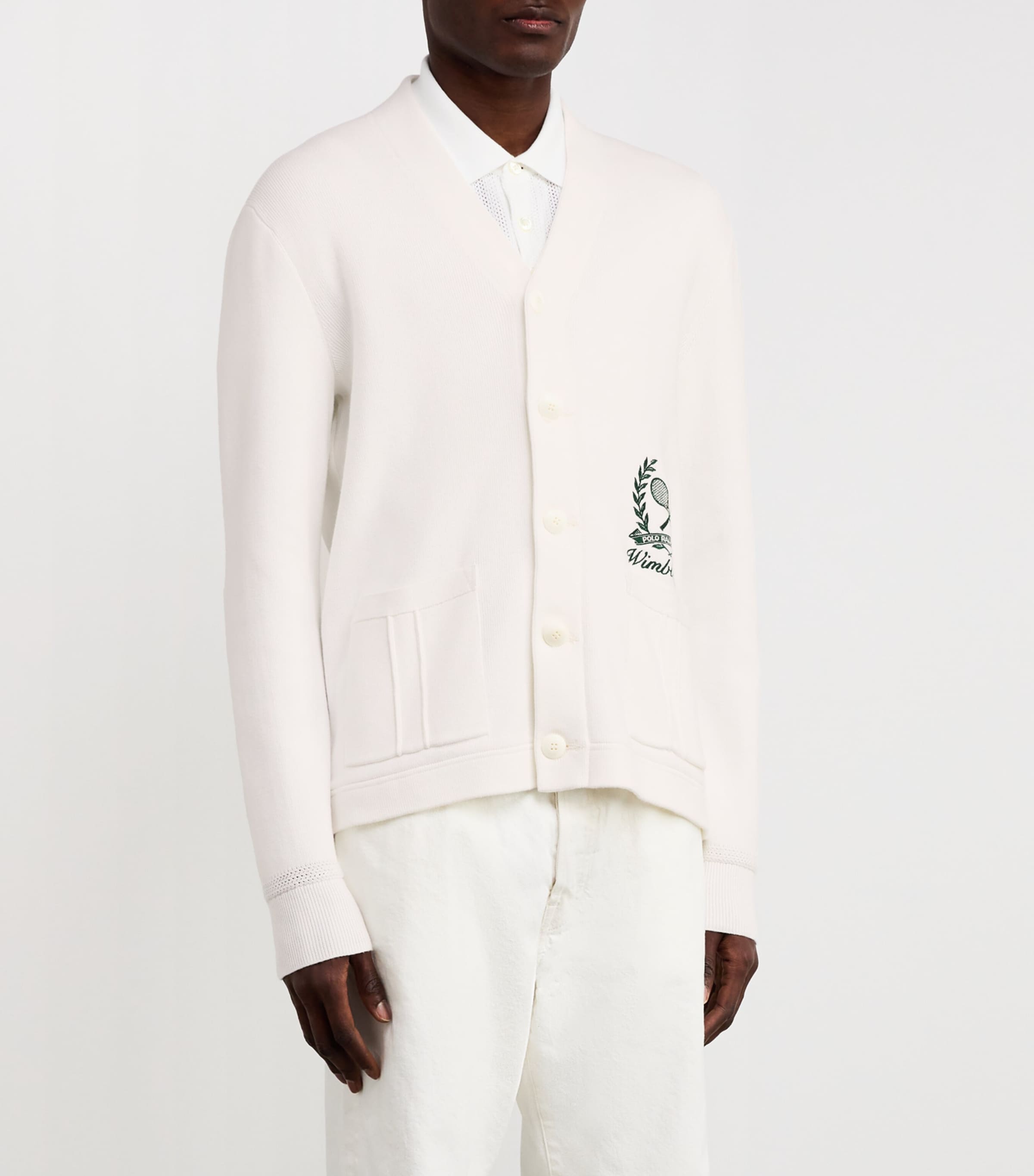 X Wimbledon Cotton Crest Cardigan