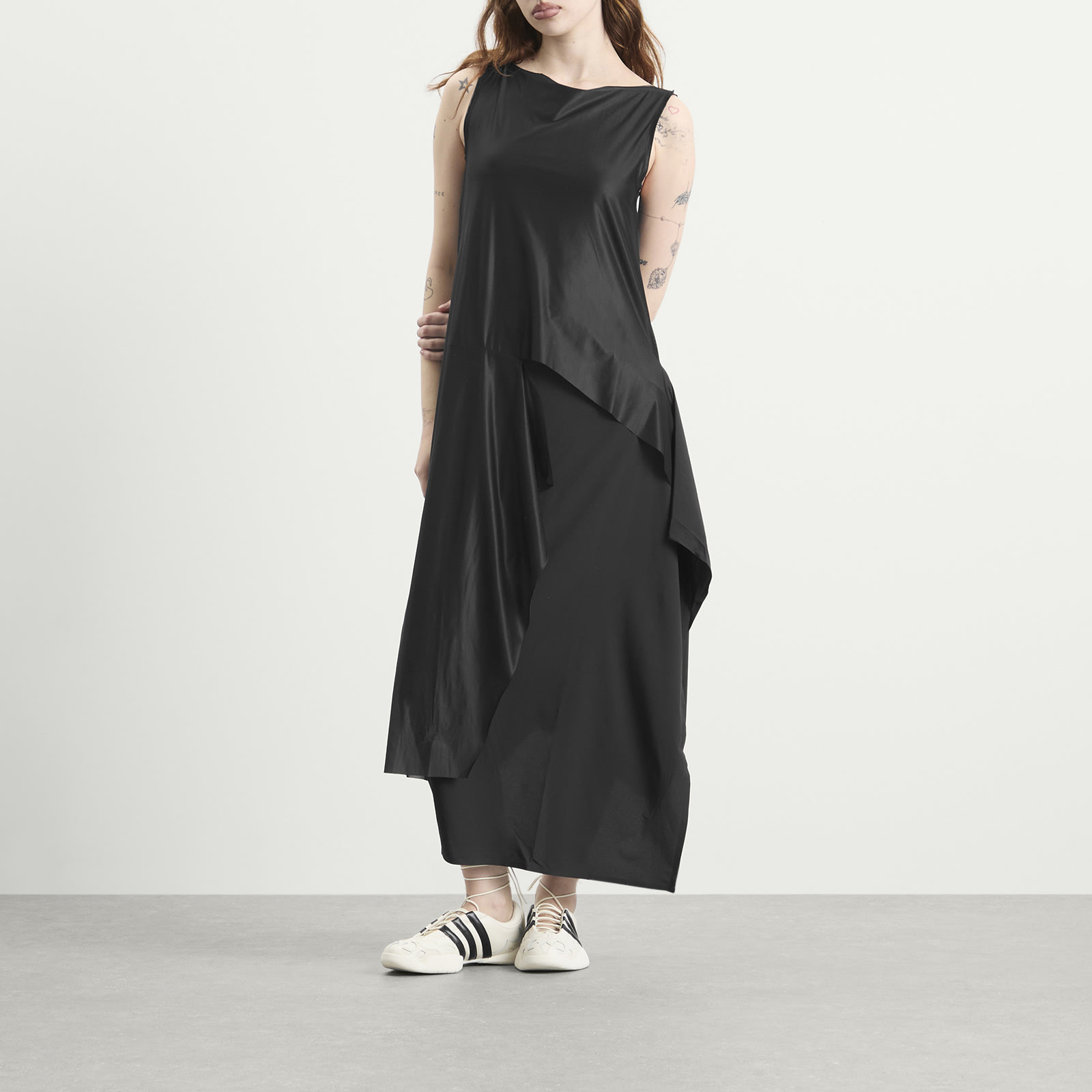 Women's Mesh Midi Dress in Black