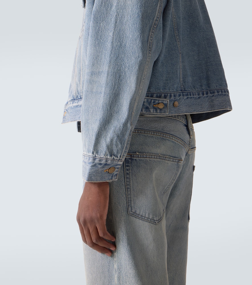 Trucker cropped denim jacket