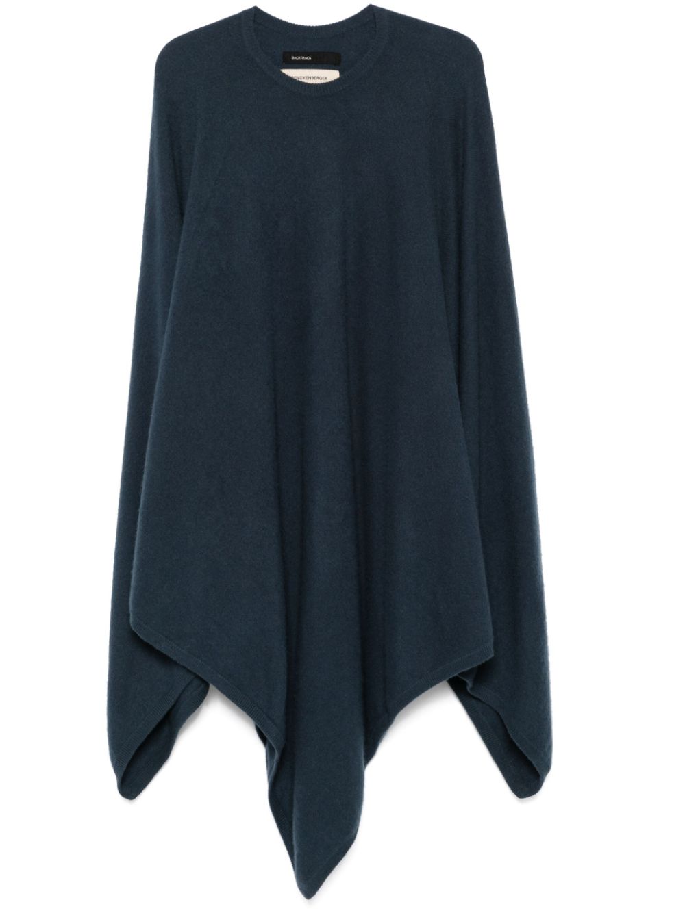 Cashmere poncho - Blue