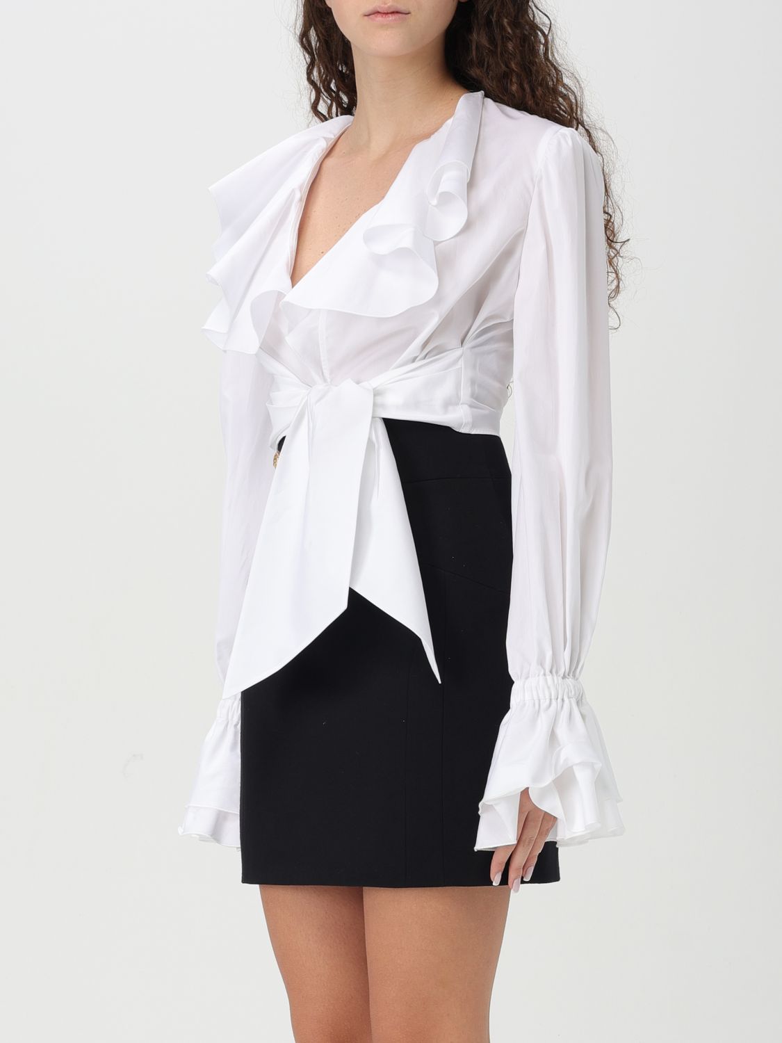 Ruffled blouse - White