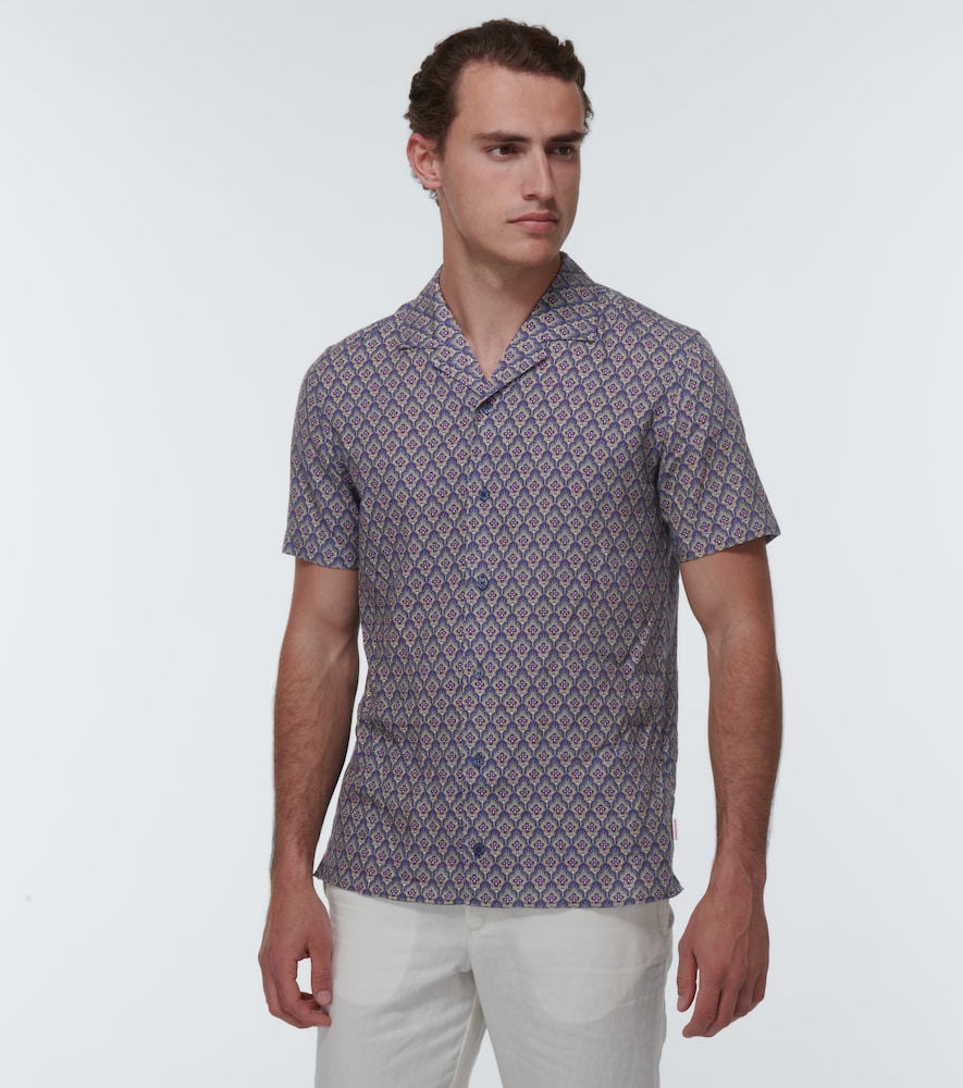 Hibbert printed bowling shirt