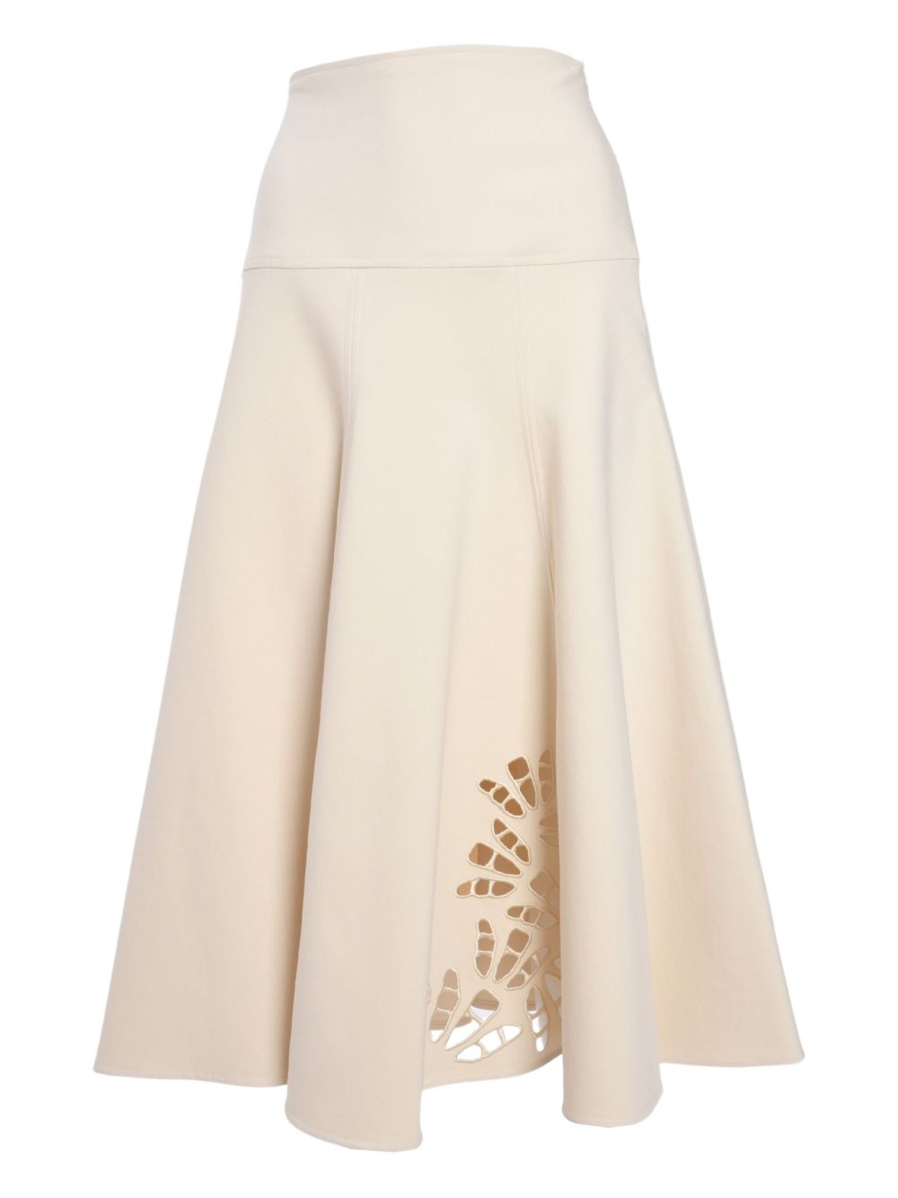 Fabiana Filippi guipure-detail midi skirt - Neutrals