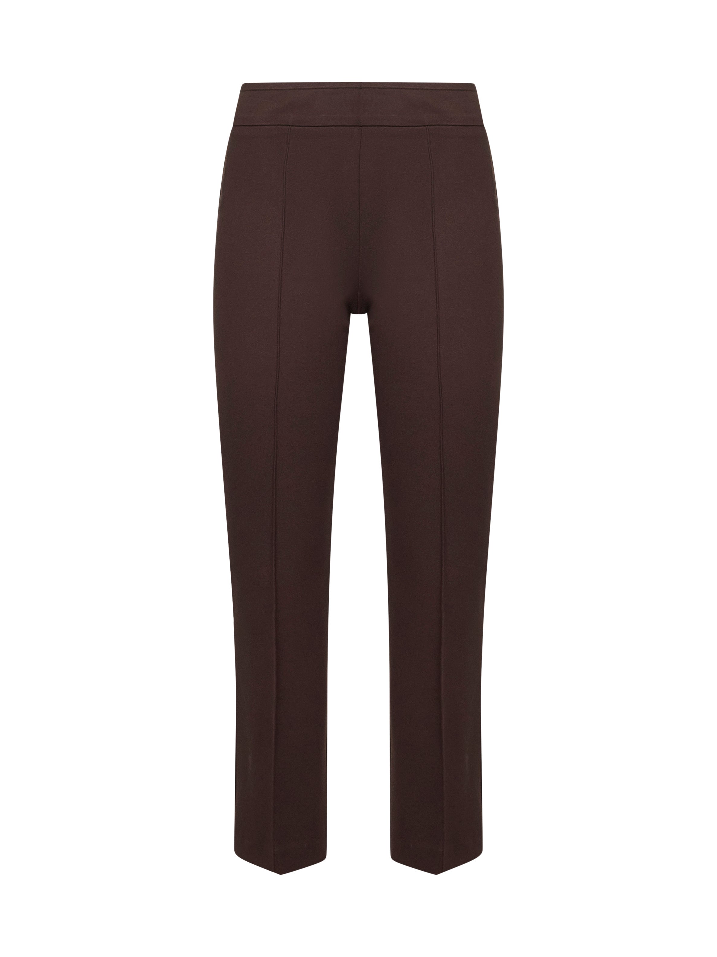 Stretch Jersey Trumpet Trousers — Brown