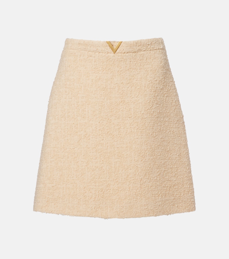 VGold wool-blend tweed miniskirt