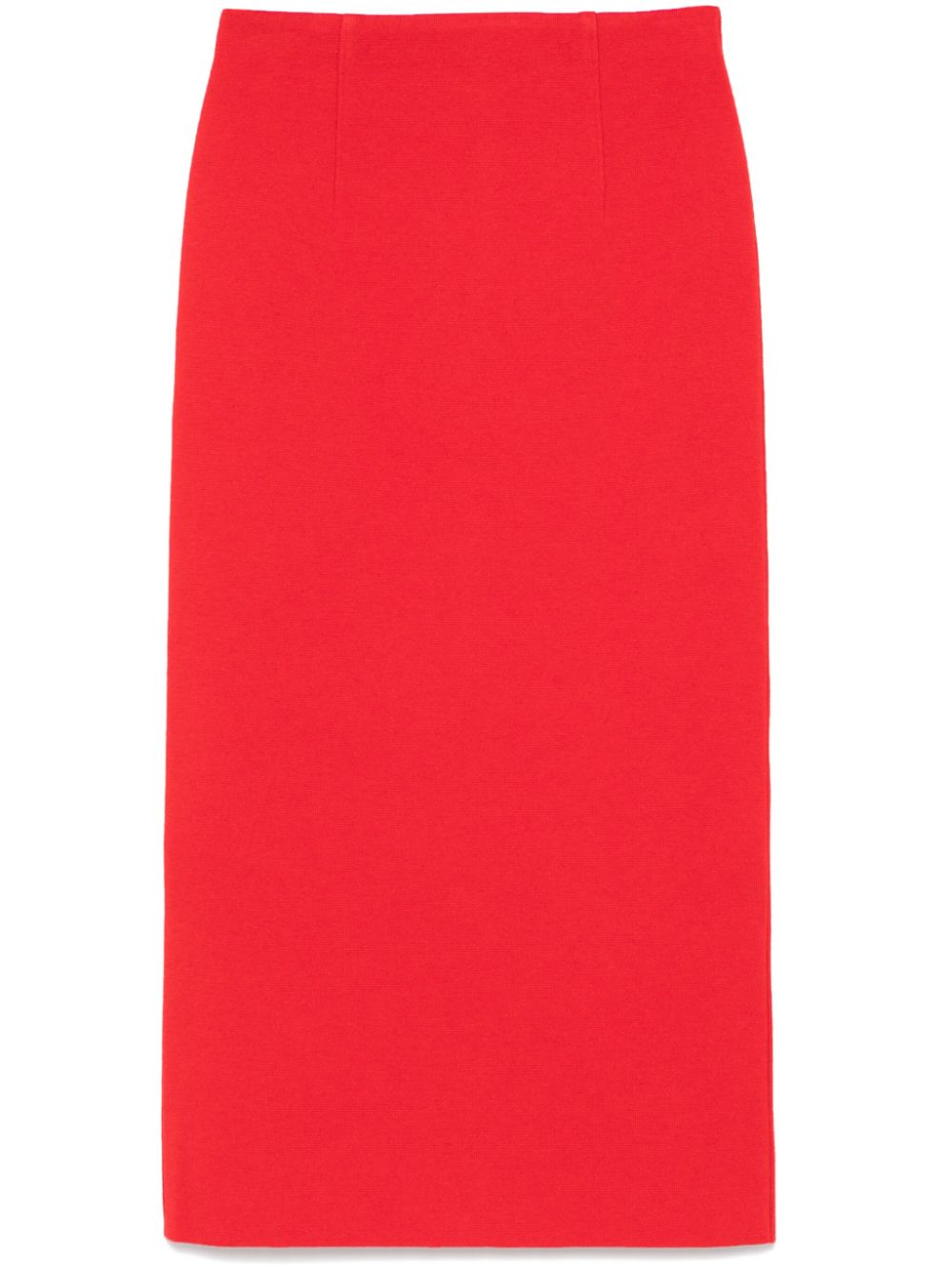 Ribbed midi skirt - Red