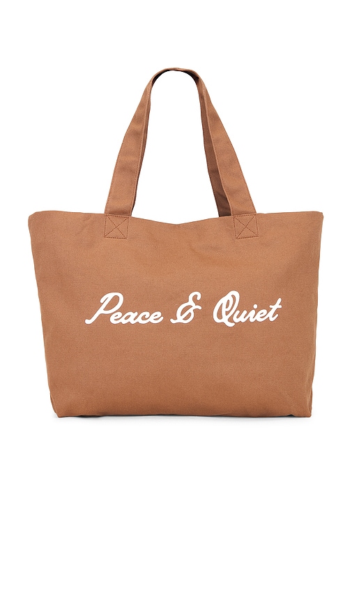 Museum of Peace and Quiet Signature Zip Tote Bag in Sepia - Brown. a