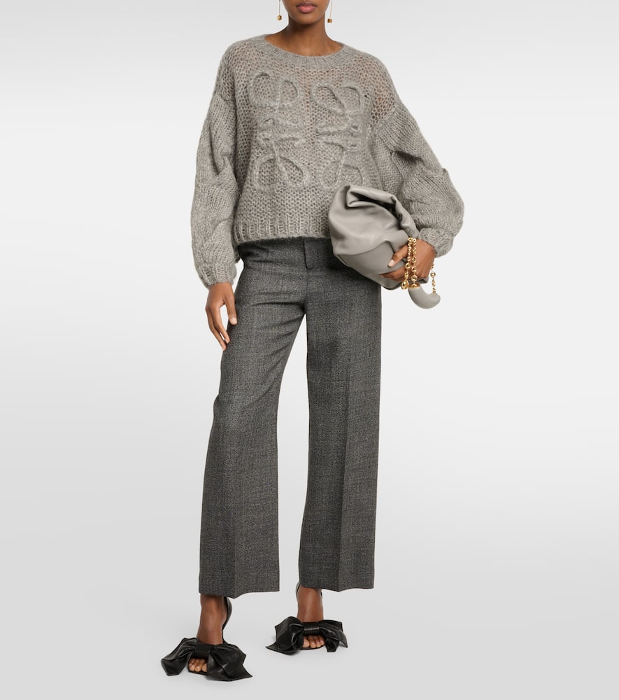 Loewe Anagram open-knit mohair-blend sweater