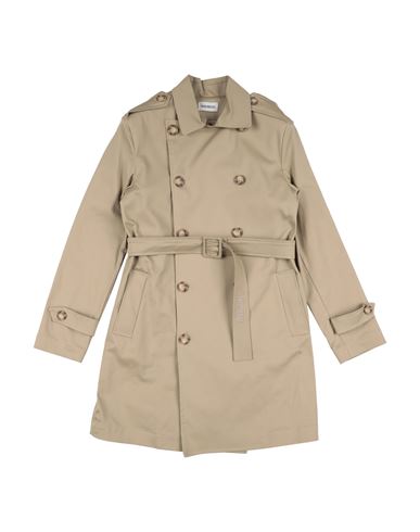 Bikkembergs Kid Boy Overcoat & Trench Coat Beige Size 16+ Cotton, Elastic fibres