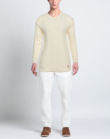 Man Sweater Ivory Size XL Wool, Acrylic
