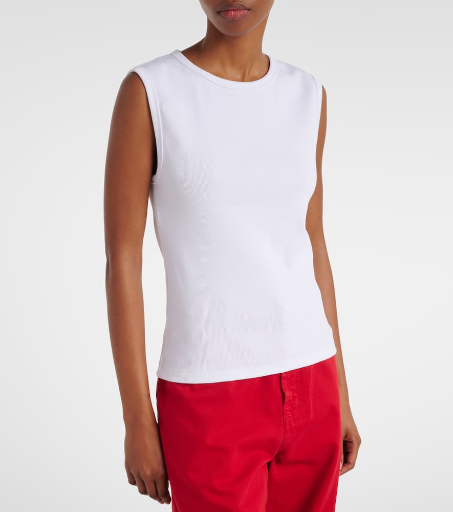 Róhe Ribbed-knit cotton-blend jersey tank top