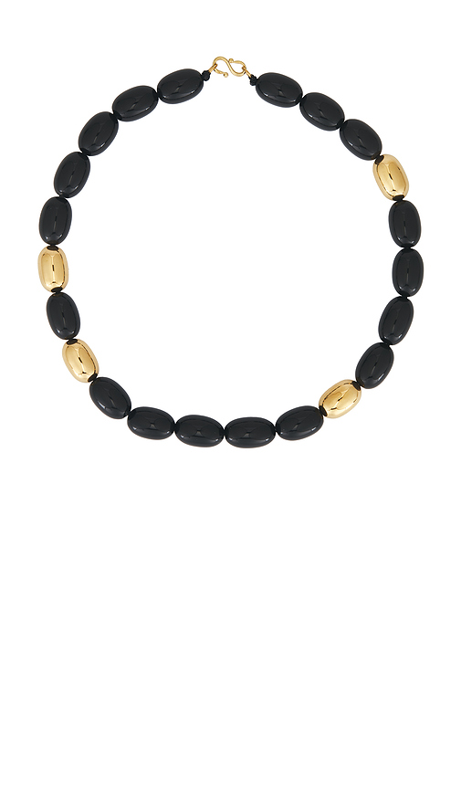 Heaven Mayhem Clementine Necklace in Metallic Gold,Black