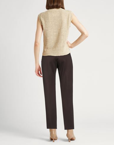 Woman Pants Dark brown Size 10 Viscose, Polyamide, Elastane