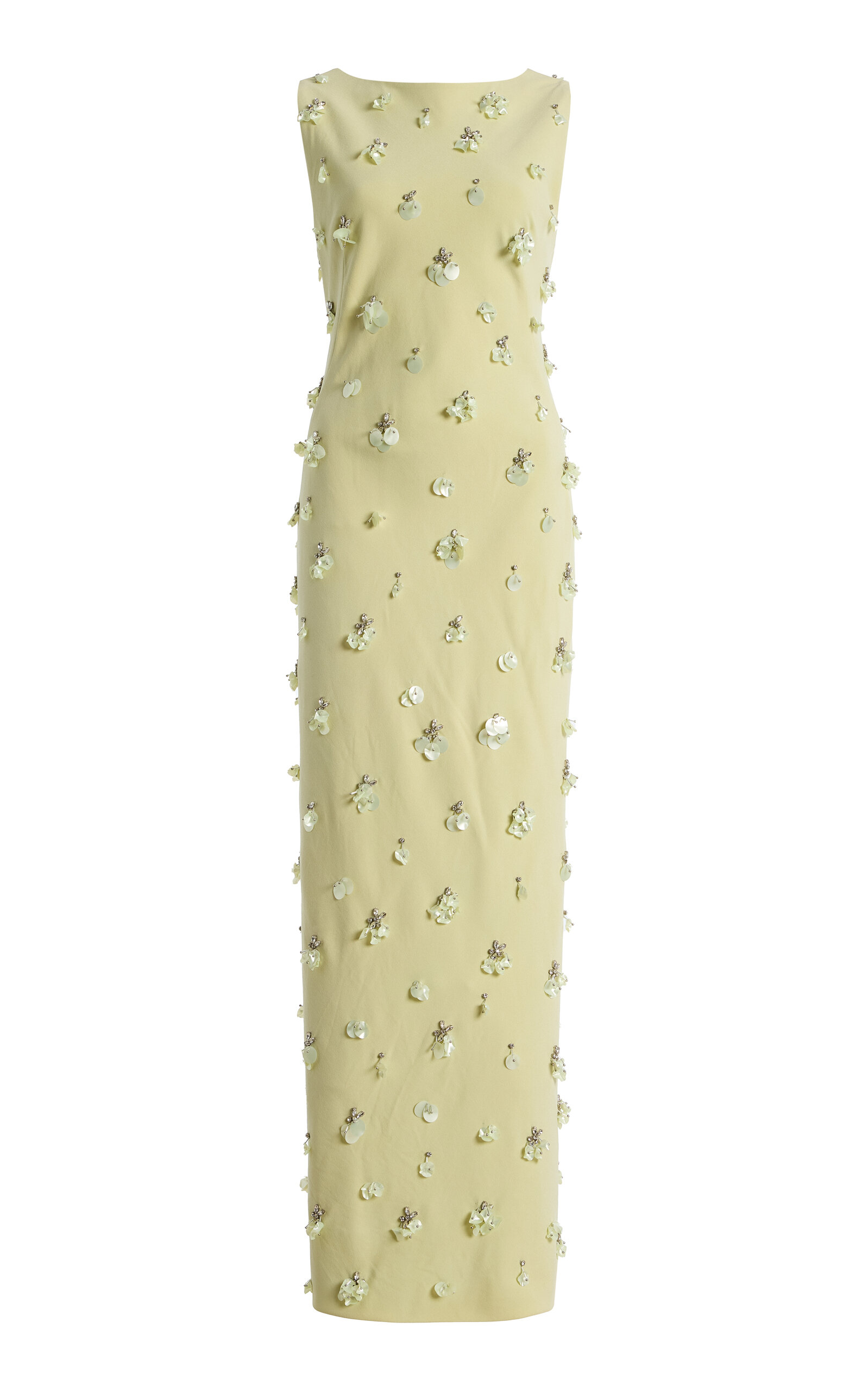 Claudia Embellished Crepe Midi Dress - Moda Operandi